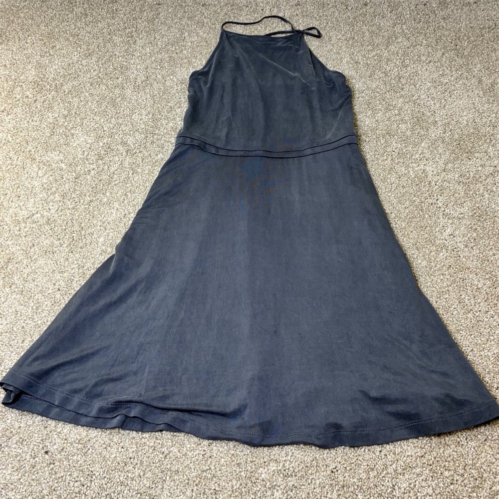 Tart‎ Halter Dress Sleeveless Casual A-Line Sundress Gray Cupro Blend Size S